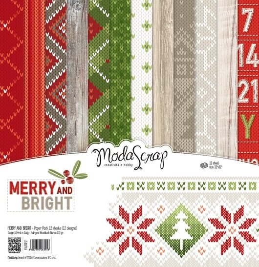 Moda Scrap Merry an bright paper Pack 12x12 inch