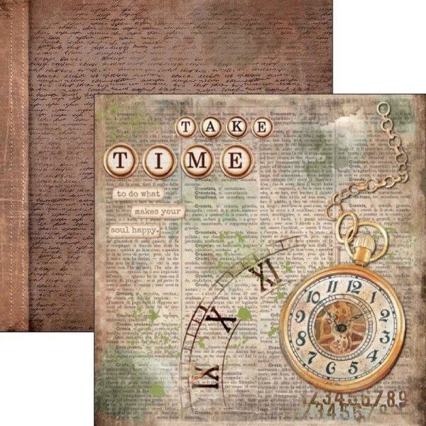 Scrapbooking Papier Take your time  CBS003 12 x 12 inch
