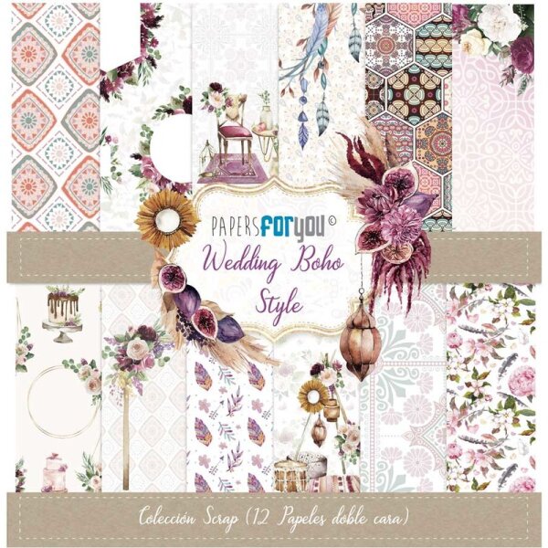 Paper for you wedding boho style 12x12 inch