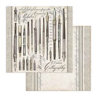 Stamperia Scrpabooking Papier Calligraphy 12x12 inch