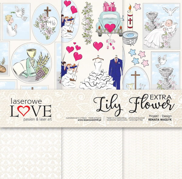 Lexi Design Lily Flower Extra 12x12 inch