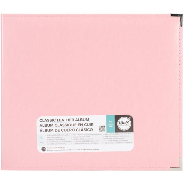 We R memory keeper D-Ring Album 12x12 inch Leather Coral