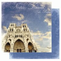 Notre Dame de Paris doppelseitig bedruckt mit Glitter