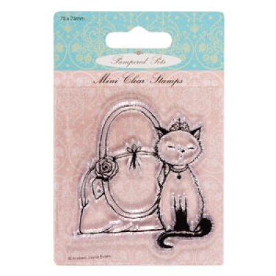 75 X 75MM MINI CLEAR STAMPS - PAMPERED PETS (PRINCESS)