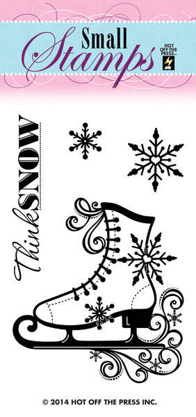 Small Stamp Ice Skate Clear Stamp