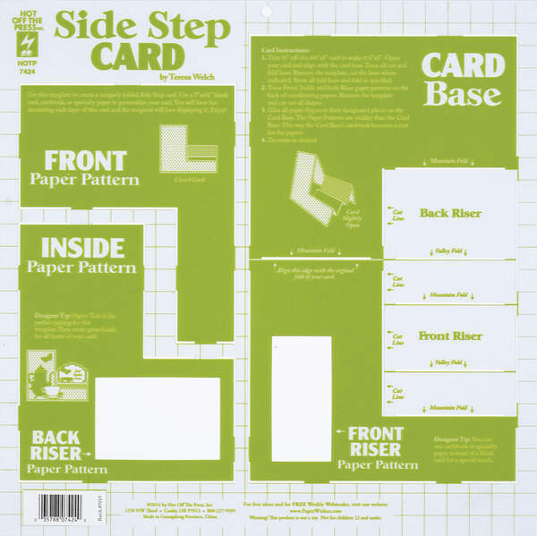 Side Step Card Template 12"x12"